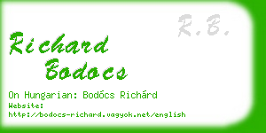 richard bodocs business card